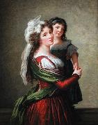 Madame Rousseau et sa fille. elisabeth vigee-lebrun